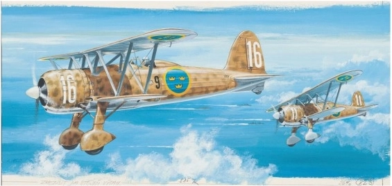 Modelo Fiat C.R. 42 FALCO 20,9x24,1 cm en caja 31x13,5x3,5 cm