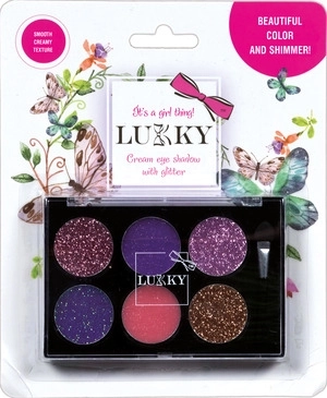 Sombras de ojos en crema con purpurina Lukky