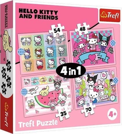 Trefl puzzle 4 en 1 Dulce aventura – Sanrio Hello Kitty