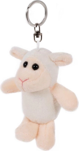 Llavero de peluche oveja blanca 8 × 8 cm