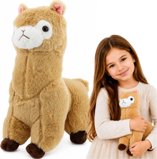 Alpaca de peluche color crema 28 cm - 1 pieza