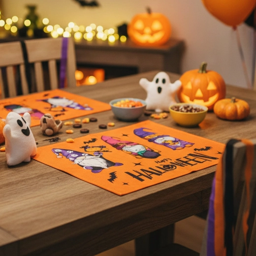 Mantel individual de Halloween con duende 46 × 32,5 cm