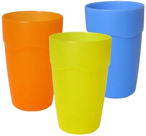 Vaso de plástico mate de 0,4 l – mix de colores