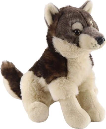 Lobo de peluche sentado 20 cm