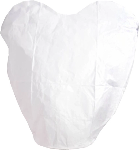 Farolillo de la suerte con forma de corazón blanco