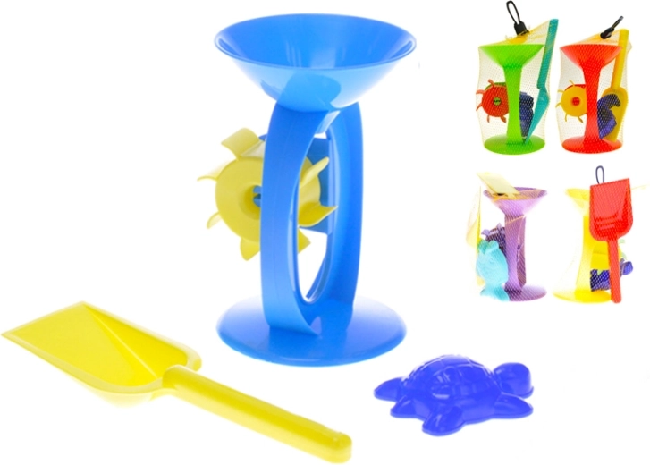 Set de arena con molino, pala y molde (3 uds)