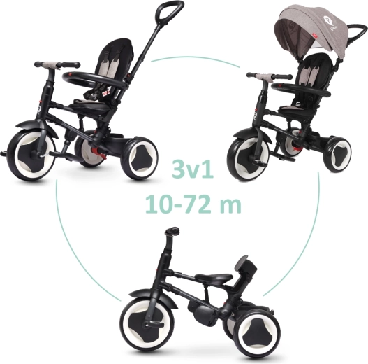 Triciclo plegable Qplay Rito EVA negro