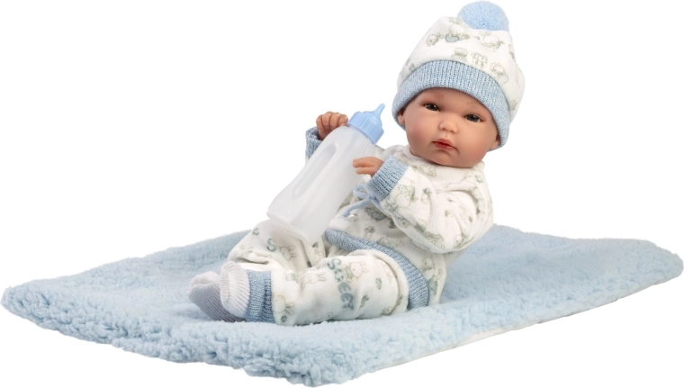Llorens New Born niño – muñeco bebé realista para el agua 35 cm