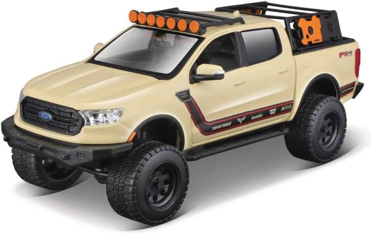 Maisto 2019 Ford Ranger off-road modelo metálico 1:27 crema