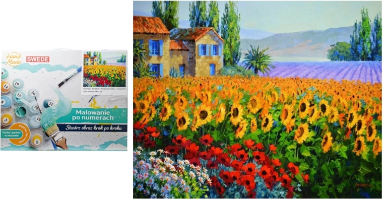 Pintura por números – Campo de girasoles