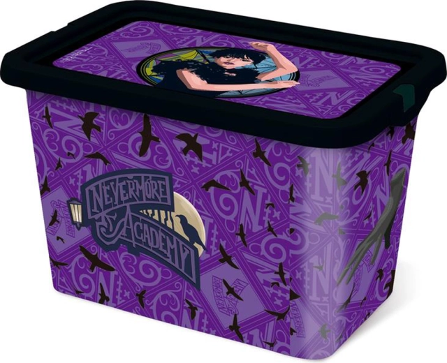 Caja de almacenamiento de plástico con tapa Wednesday 7 l