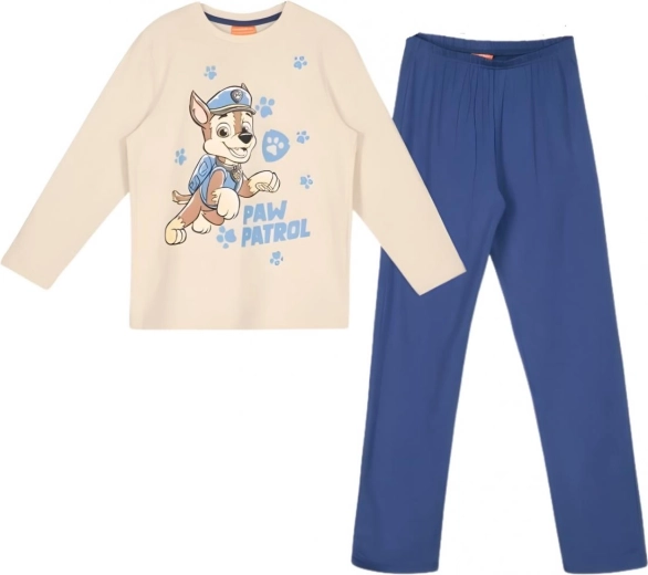 Pijama infantil La patrulla canina Chase beige y azul marino