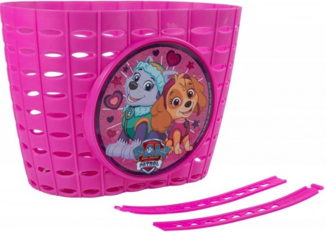 cesta canasta infantil para bicicleta con motivo PAW PATROL – rosa