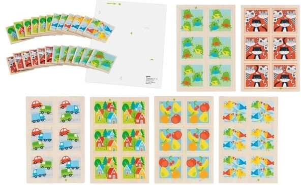 Goki juego de memoria Mira más de cerca – pexeso de madera para niños