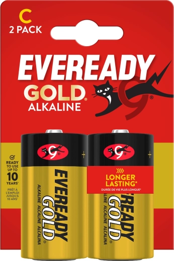Pilas alcalinas ENERGIZER Eveready Gold C (LR14) 1,5 V – 2 uds
