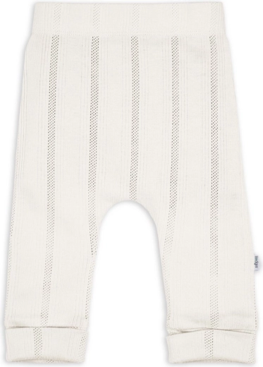 Pantalones de chándal para bebé Lodger Pointelle cream, talla 68