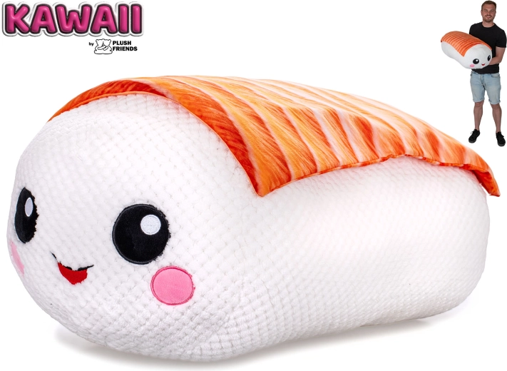 Plush Friends Kawaii sushi nigiri de peluche de salmón 60 cm