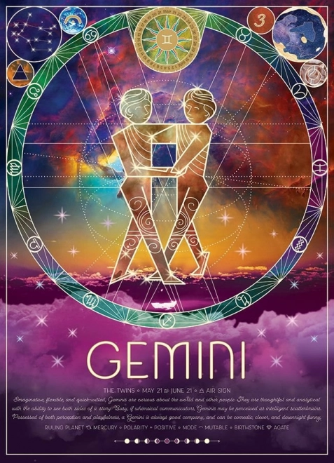 Puzzle Signo del zodiaco Géminis 500 piezas