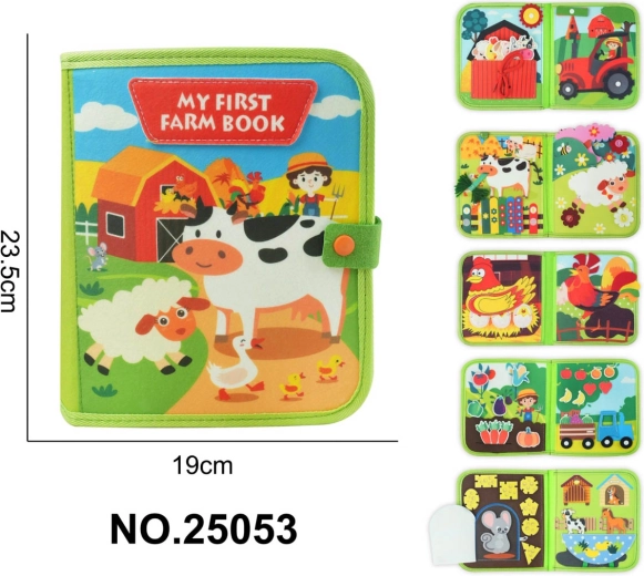 Libro sensorial de fieltro para los más pequeños – granja