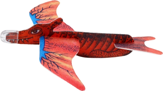 Avión de espuma dinosaurio rojo