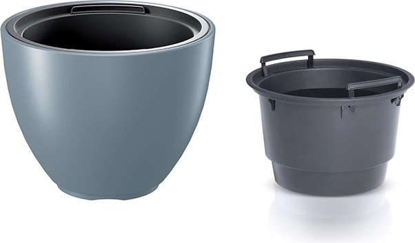 Maceta con inserto 29,8 cm gris claro HEOS