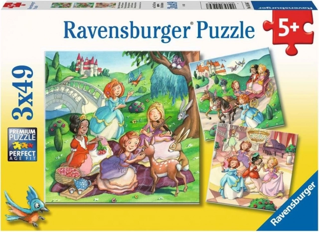 Puzle Pequeñas princesas 3×49 piezas RAVENSBURGER