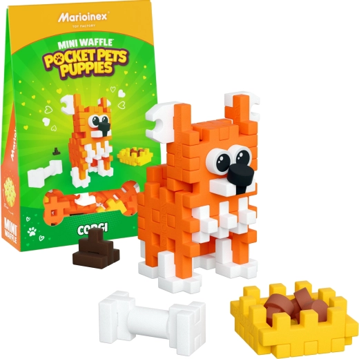 Set de construcción Mini Waffle Pocket Pets – corgi