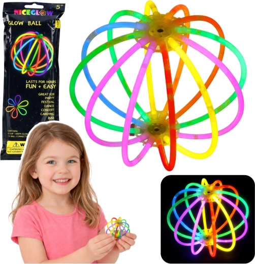 Pulsera luminosa doble con mariposa Neon Glow 20 cm