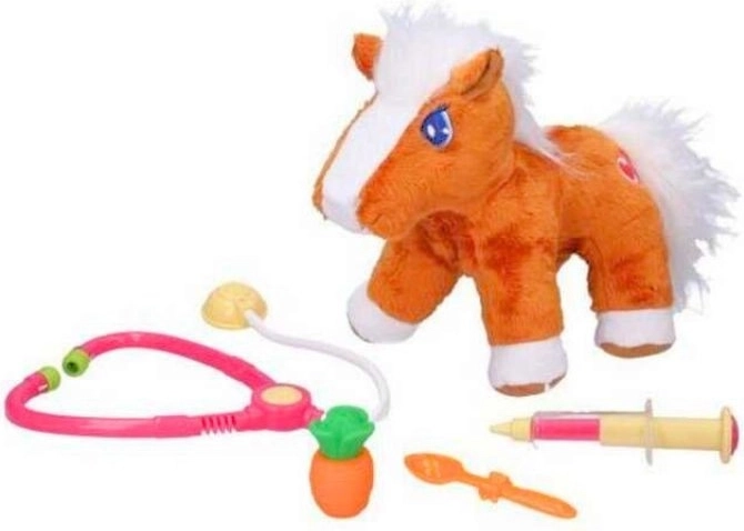 Caballo de peluche interactivo veterinario con efectos de sonido