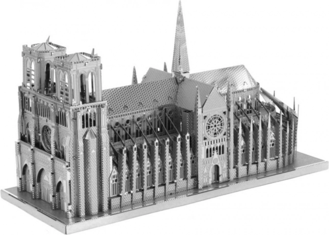 Modelo metálico 3D de la catedral de Notre-Dame ICONX