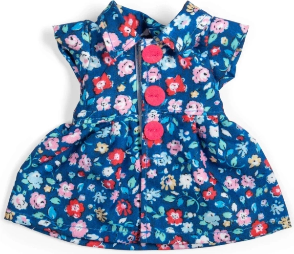 Bigjigs Toys vestido floral azul marino oscuro para muñeca de 28 cm