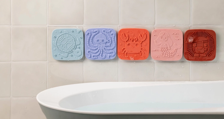 Lilliputiens baldosas sensoriales de baño con ventosa