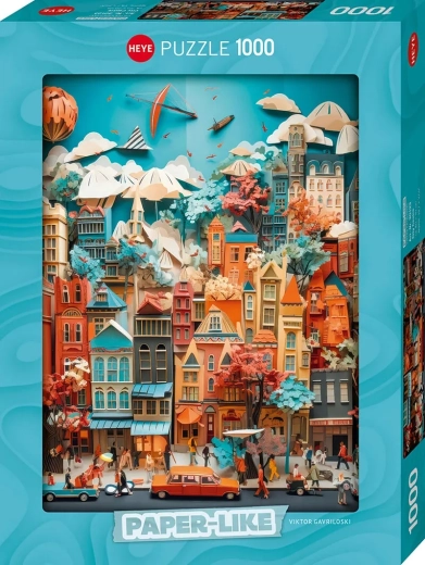 Puzzle Heye Paper-Like Centro de la ciudad, 1000 piezas