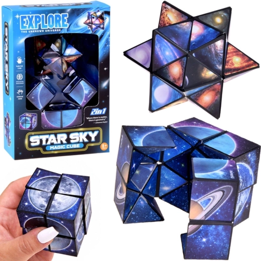 Cubo mágico transformable 2 en 1 Star Sky – rompecabezas espacial