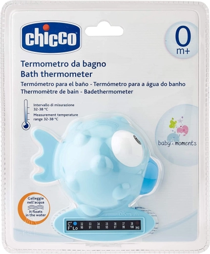 Chicco termómetro para la bañera pececita azul claro