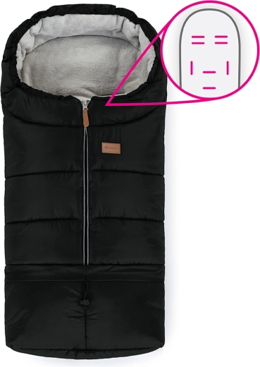 Saco 3 en 1 PETITE&MARS Jibot Horizontal Ink Black