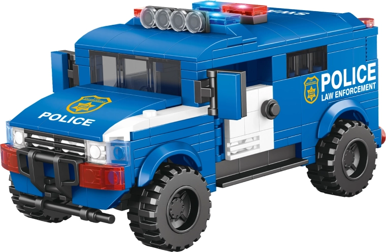 Set de construcción coche de policía 17 cm