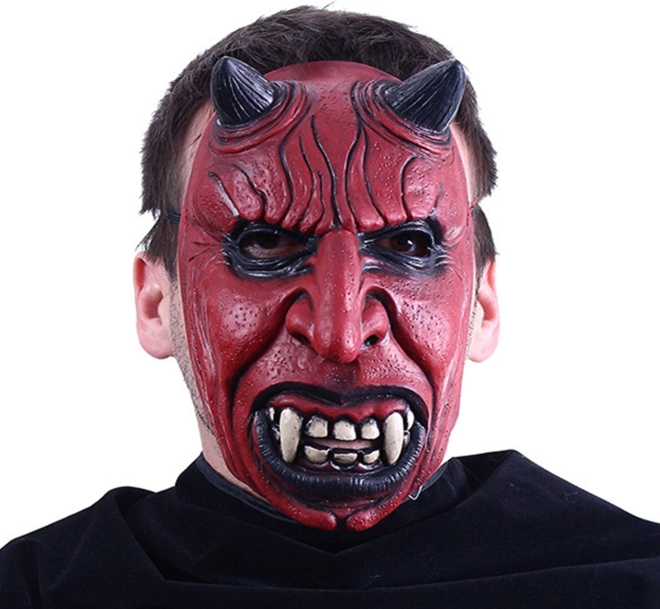 Aterradora máscara de diablo para Halloween