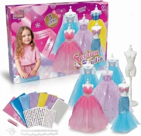 Fashion Studio set creativo para diseñar vestidos de muñecas