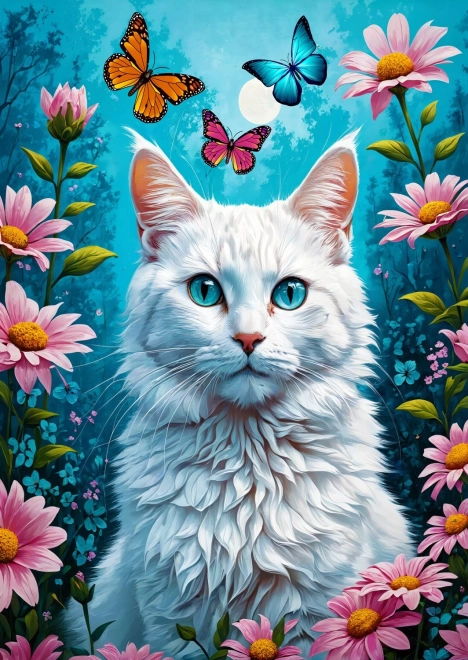 Puzzle Enjoy Gato blanco de 1000 piezas