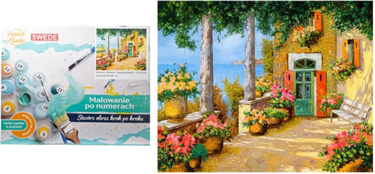 Pintura por números – terraza con vistas al mar