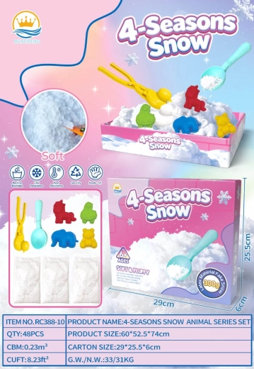 Nieve artificial plástica con accesorios