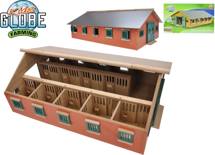 Kids Globe establo de madera para caballos 1:32