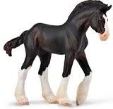 Potro de raza Clydesdale de Collecta – negro