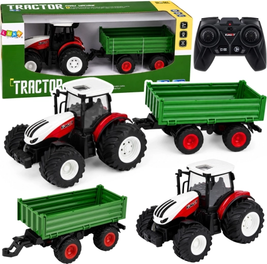 Tractor teledirigido con remolque basculante 1:24 con luces y sonidos