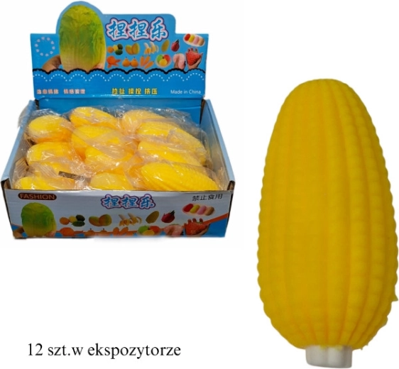Pelota antiestrés exprimible con forma de mazorca de maíz - 1 pieza