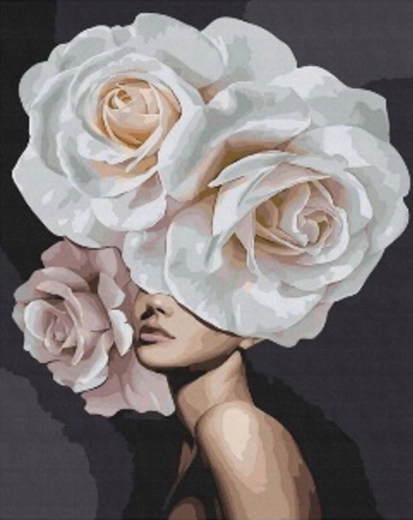 Pintura con diamantes Envuelta en rosas 30 × 40 cm