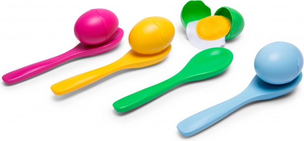 Carrera de huevos – juego con cucharas para niños