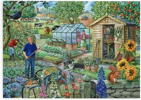 Puzzle En el jardín con 500 piezas grandes