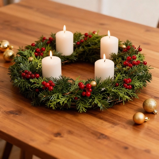 Set de velas blancas sin perfume, 4 uds.
